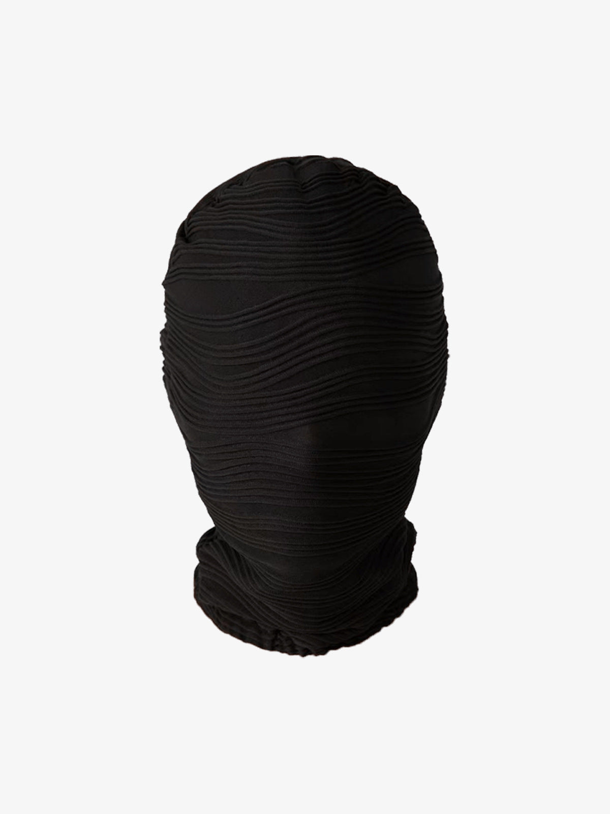 Pasamontañas negro texturizado de cara completa – negro, vista frontal | XoKool