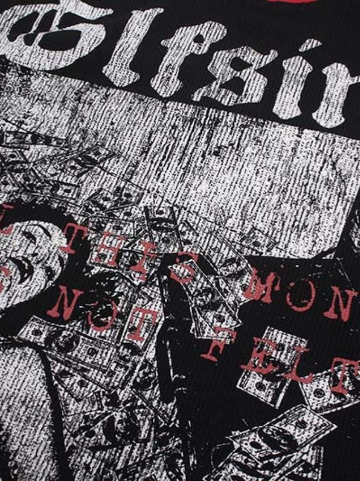 Waffle long sleeve graphic tee – print close-up | XoKool