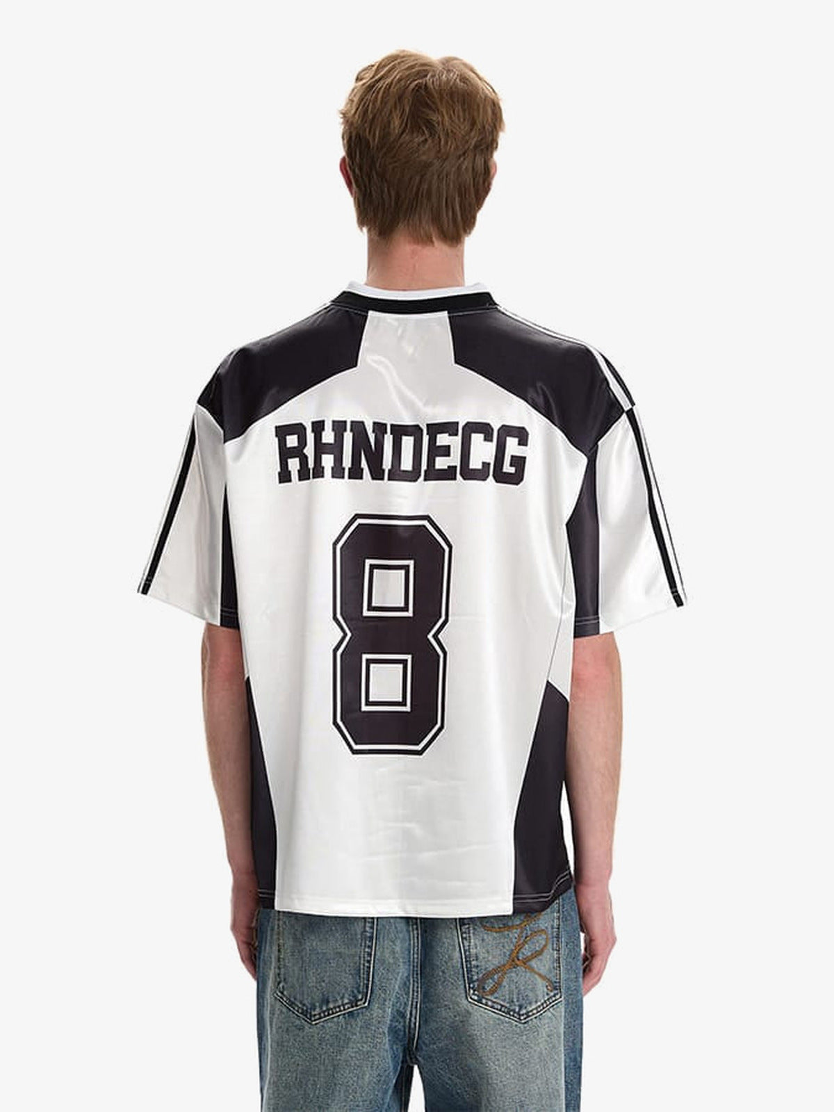 Camiseta de fútbol retro – en modelo, espalda | XoKool