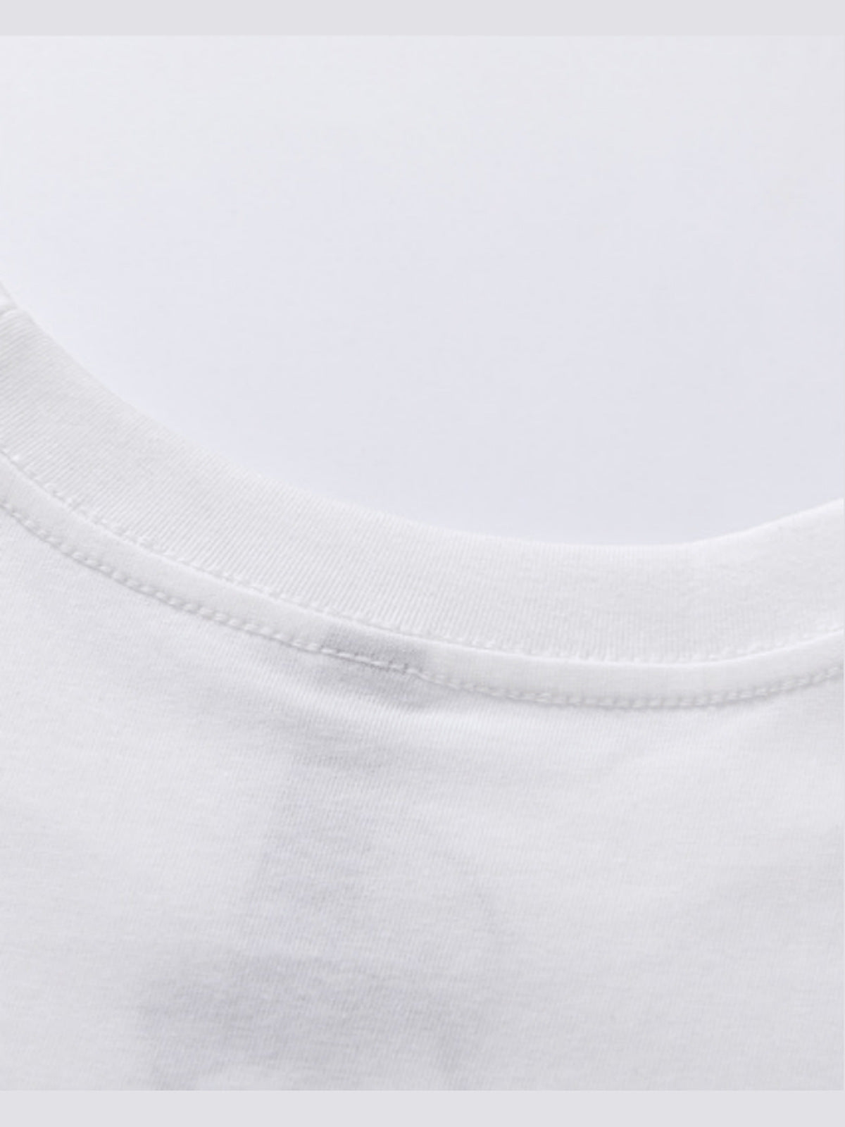 Camiseta sin mangas – blanco, detalle del cuello | XoKool
