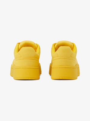 Chunky low top sneakers – Yellow, heels back view | XoKool