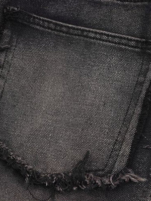 Frayed Wide Leg Jeans – back pocket close-up | XoKool