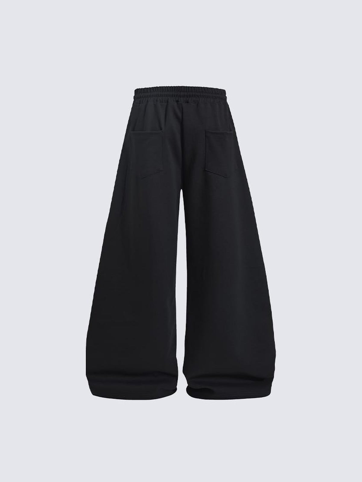 Jogginghose mit Pinselstrich-Print – Schwarz, Rückansicht flach | XoKool