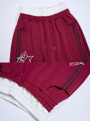 Star Jogginghose – Burgundy, Nahaufnahme Bund und Streifen | XoKool
