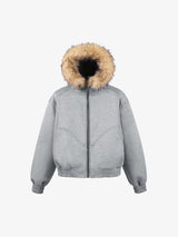 Vintage Patchwork Fur Hooded Cotton Jacket