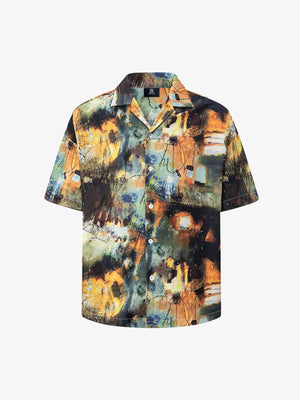 Oil Painting Print Short-Sleeved Shirt - thumbnail 1