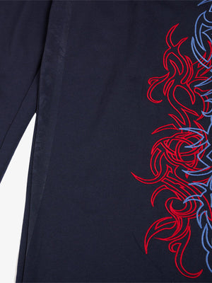 Line-Embroidered Printed Relaxed-Fit Casual Sweatpants - thumbnail 7