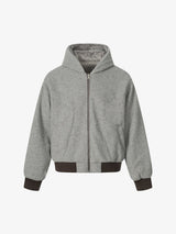 Retro Reversible Fleece Lined Zip-up Hooded Jacket