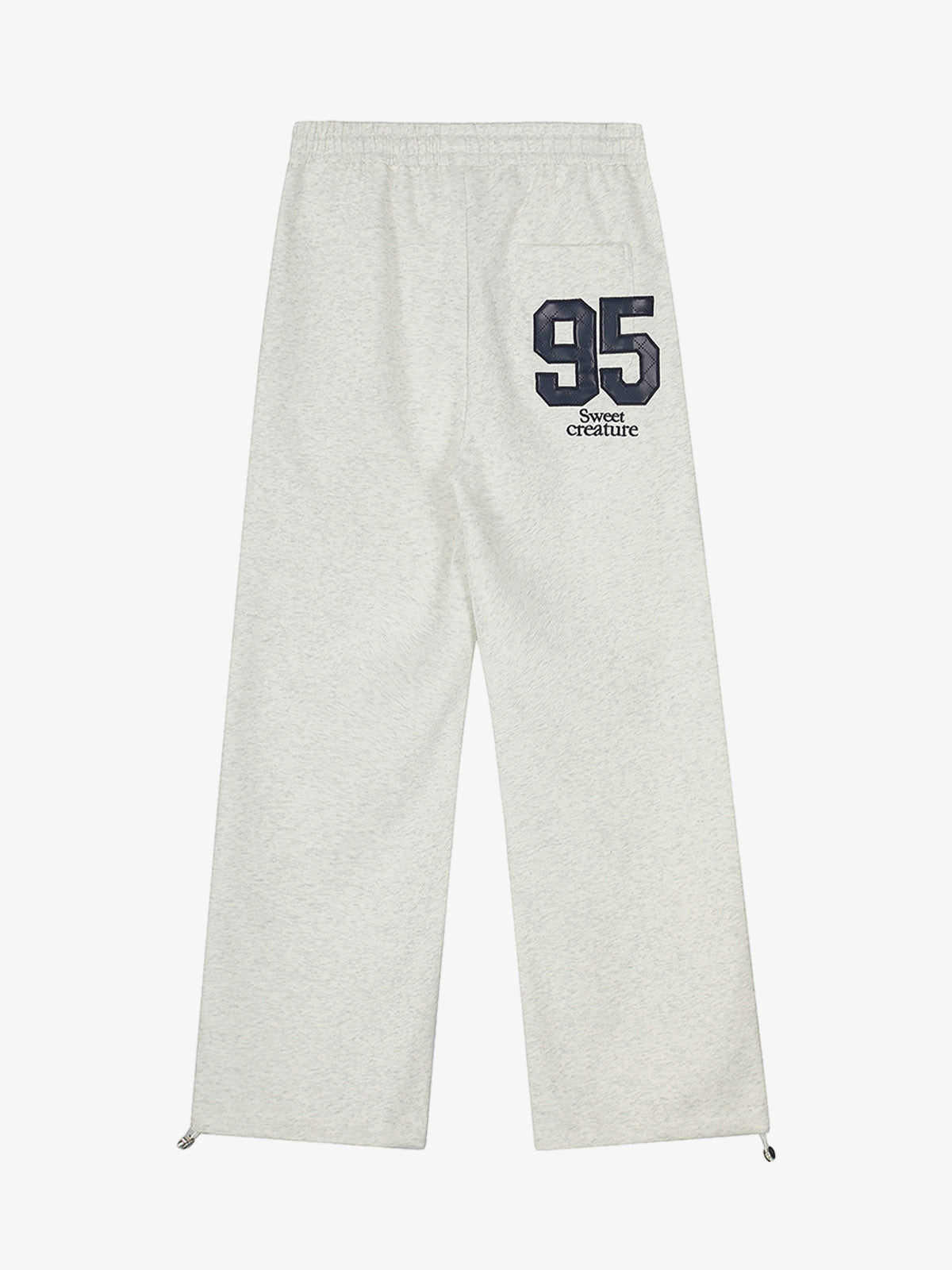 Appliquéd Number Drawstring Casual Pants