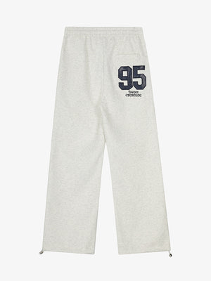 Appliquéd Number Drawstring Casual Pants - thumbnail 1