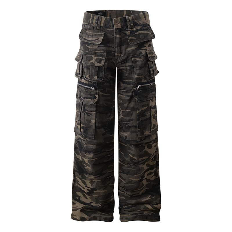 Functional Camouflage Multi-Pocket Work Pants - Classic Camouflage