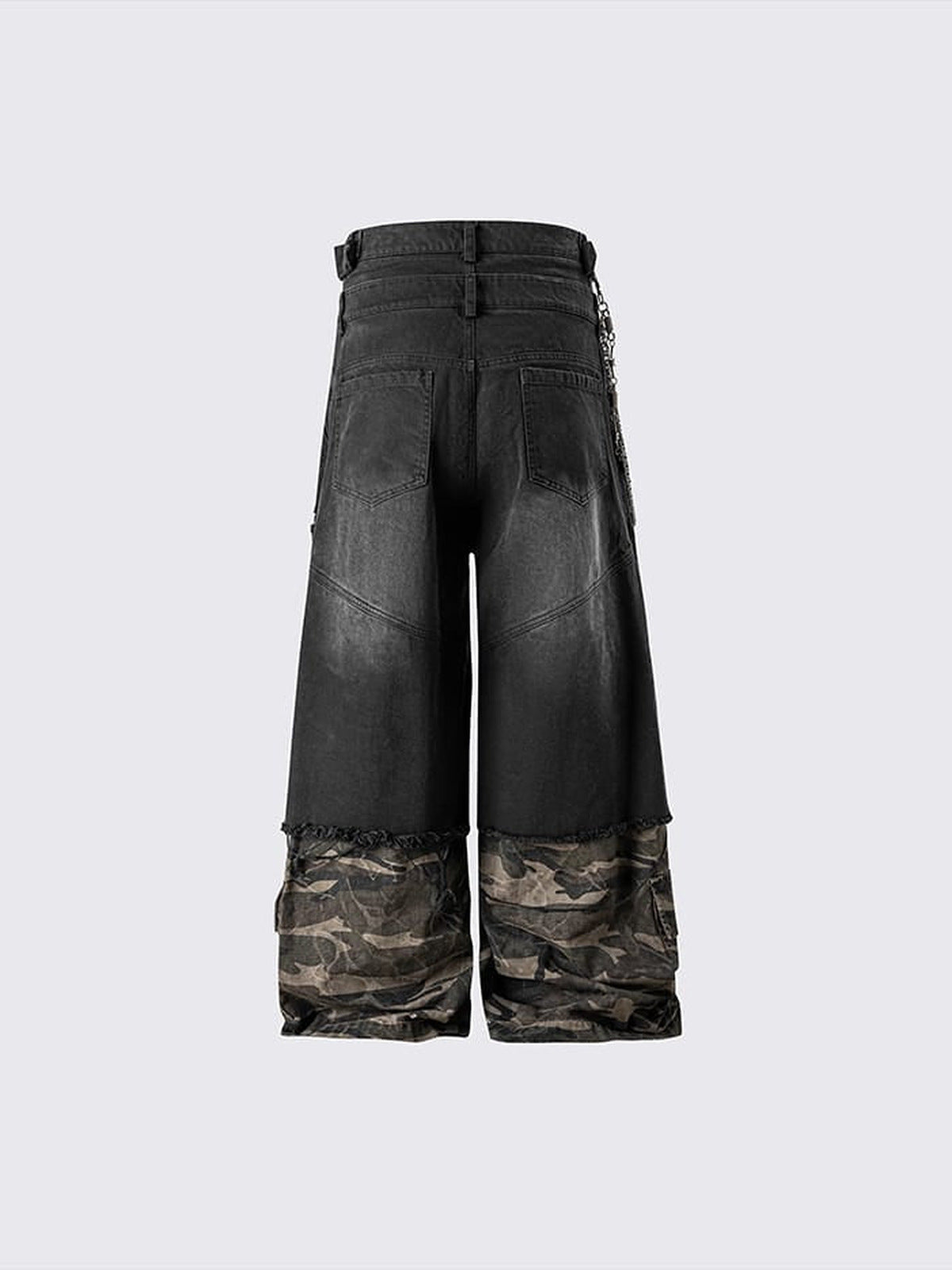 Camo jacket and jeans set – jeans, back flat | XoKool
