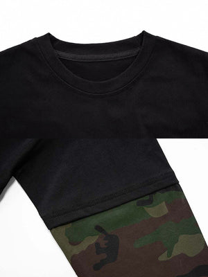 Camo long sleeve shirt – neckline + camo sleeve close-up | XoKool