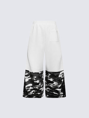 Camo Jogginghose – Weiß, Rückansicht | XoKool