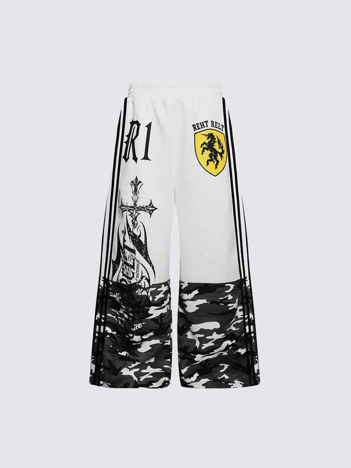 Camo Jogginghose – Weiß, Vorderansicht | XoKool