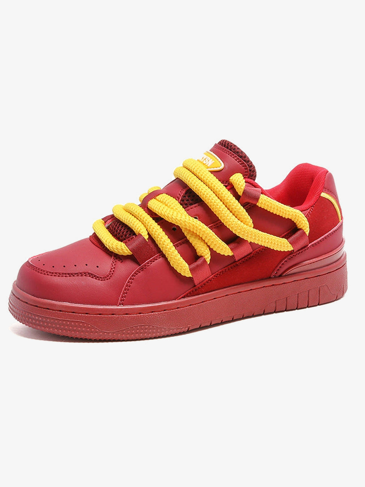 Zapatillas skate con cordones de cuerda – Rojo, vista lateral | XoKool