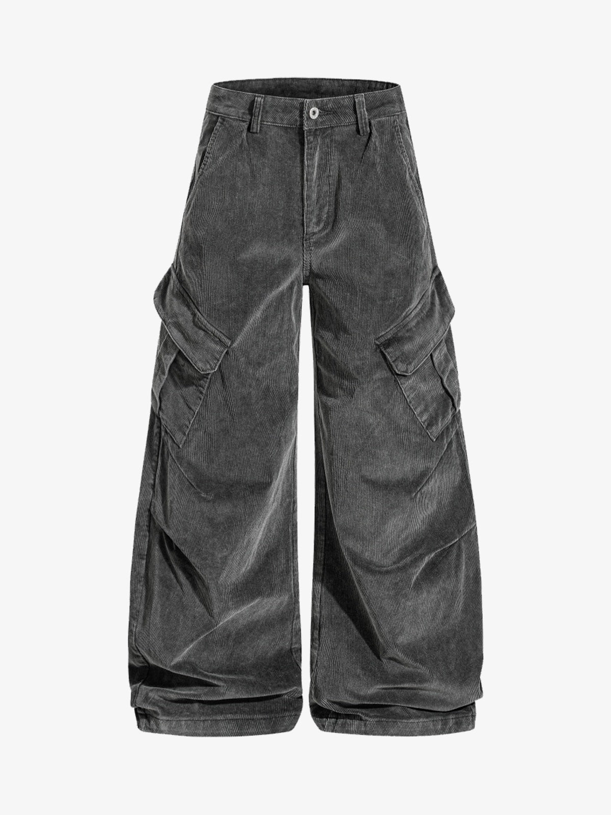 Vintage Corduroy Pleated Workwear Casual Pants