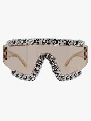 Shield Sonnenbrille – beiges Glas, Vorderansicht | XoKool