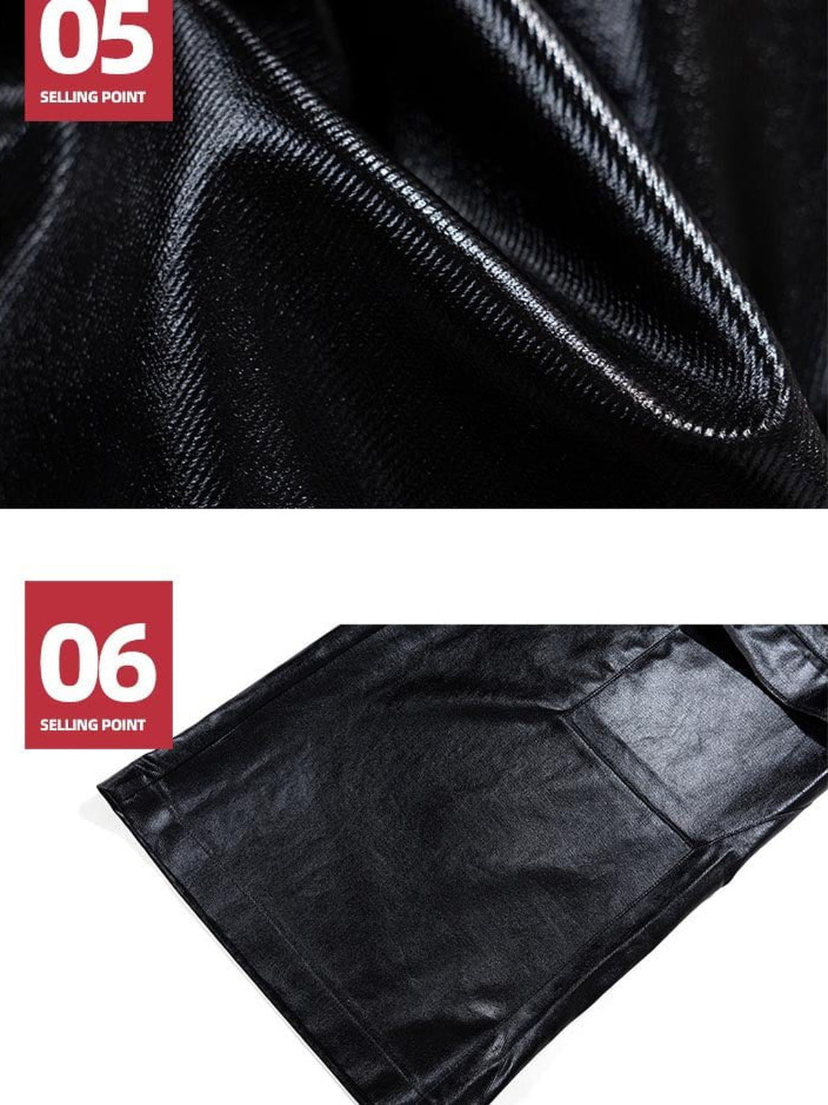 Coated cargo pants – Fabric and hem detail close-ups | XoKool