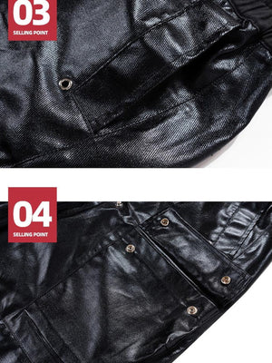 Coated cargo pants – Pocket snap detail close-ups | XoKool