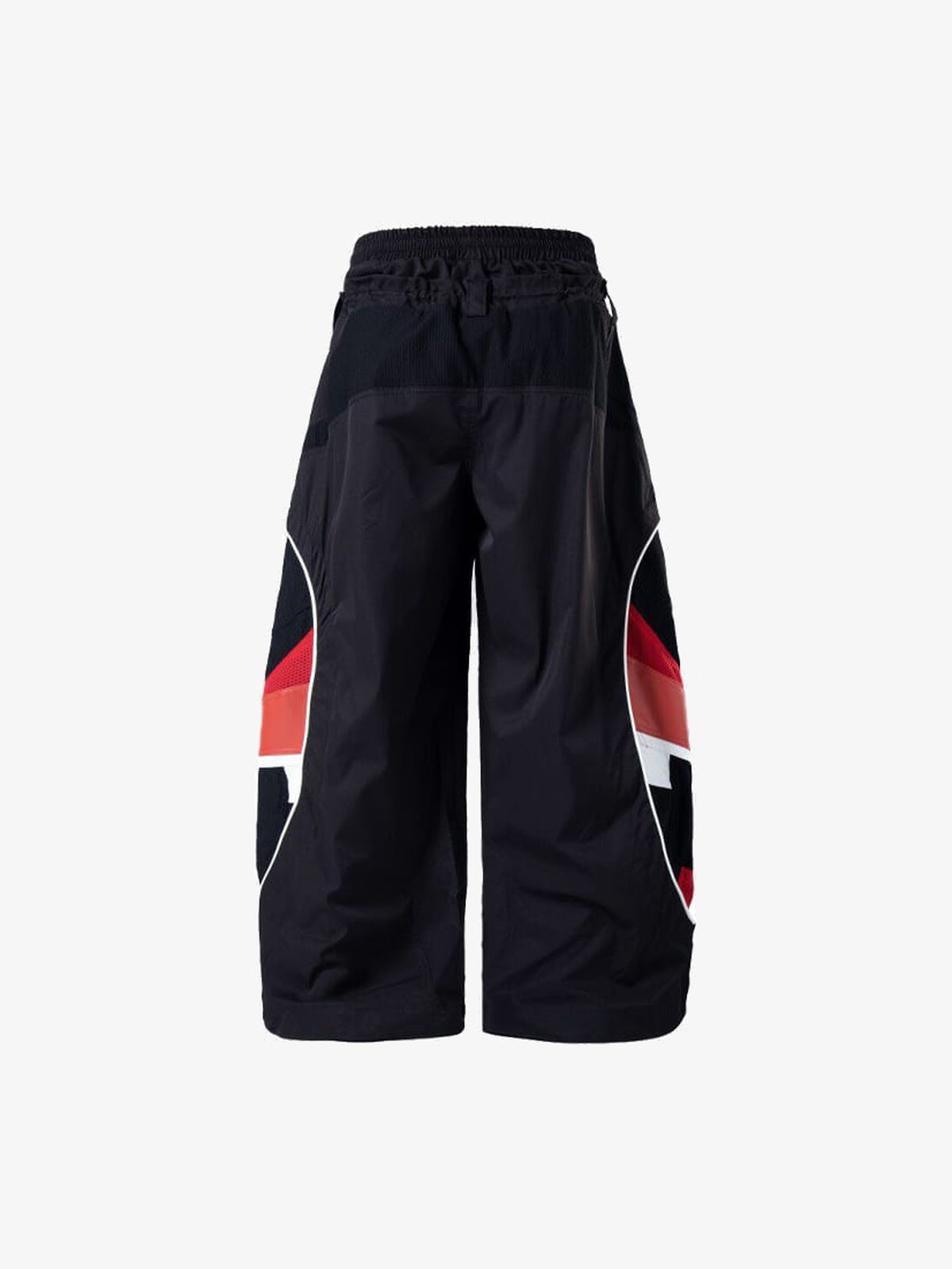 Pantalones paracaidista – negro, parte trasera, vista plana | XoKool
