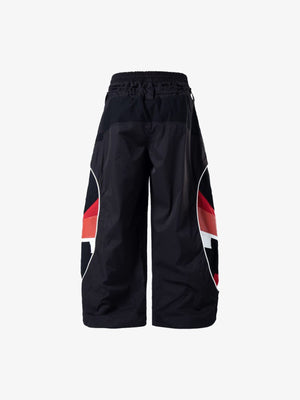 Pantalones paracaidista – negro, parte trasera, vista plana | XoKool