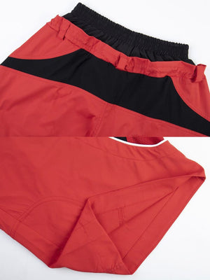 Pantalones paracaidista – detalle del panel trasero rojo y el bajo | XoKool