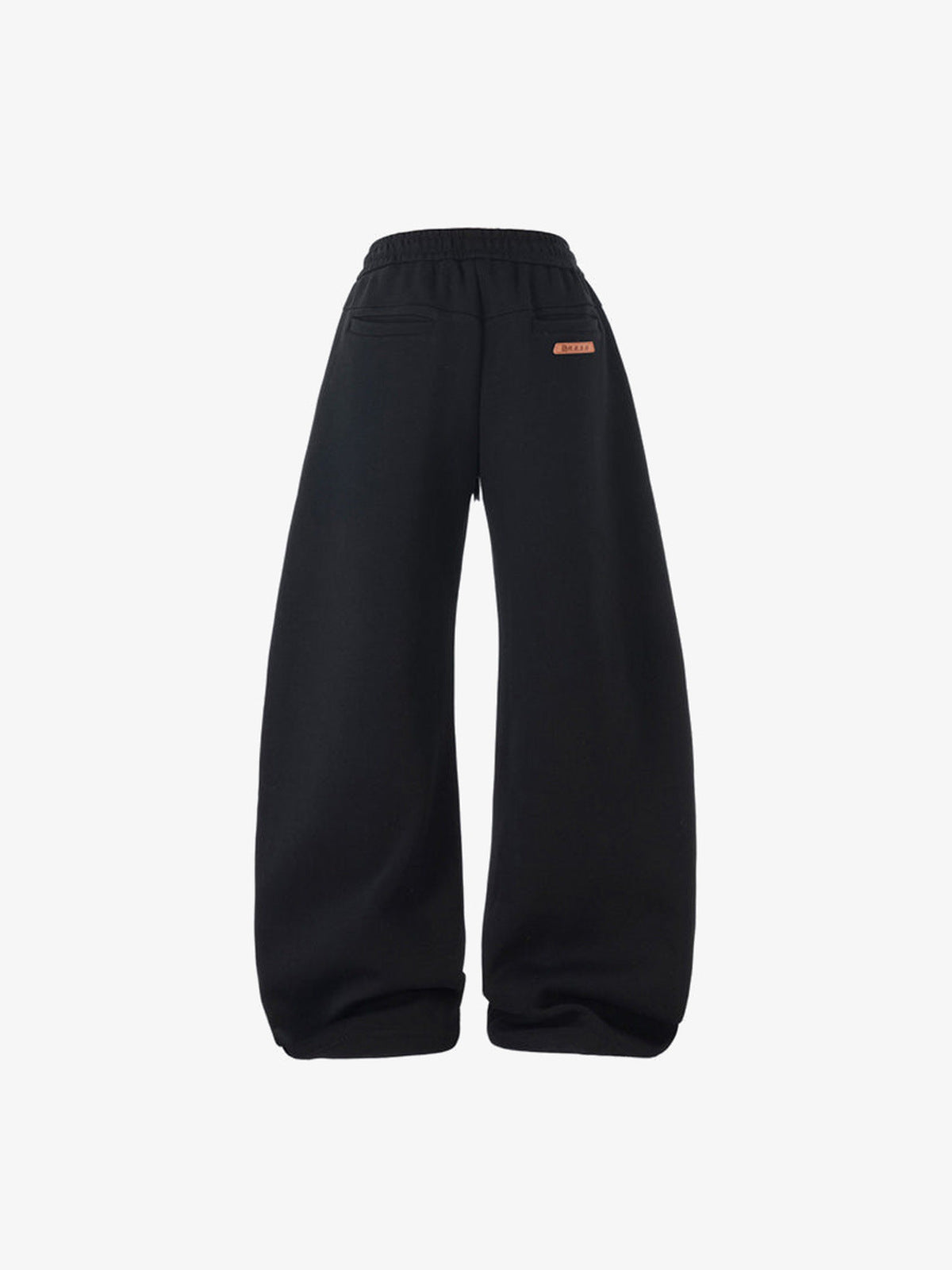 Contrast Panel Sweatpants in Red, Black and Navy – Black, back flat | XoKool