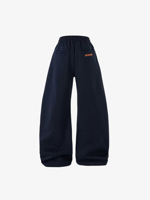 Contrast Panel Sweatpants – Navy, back flat | XoKool
