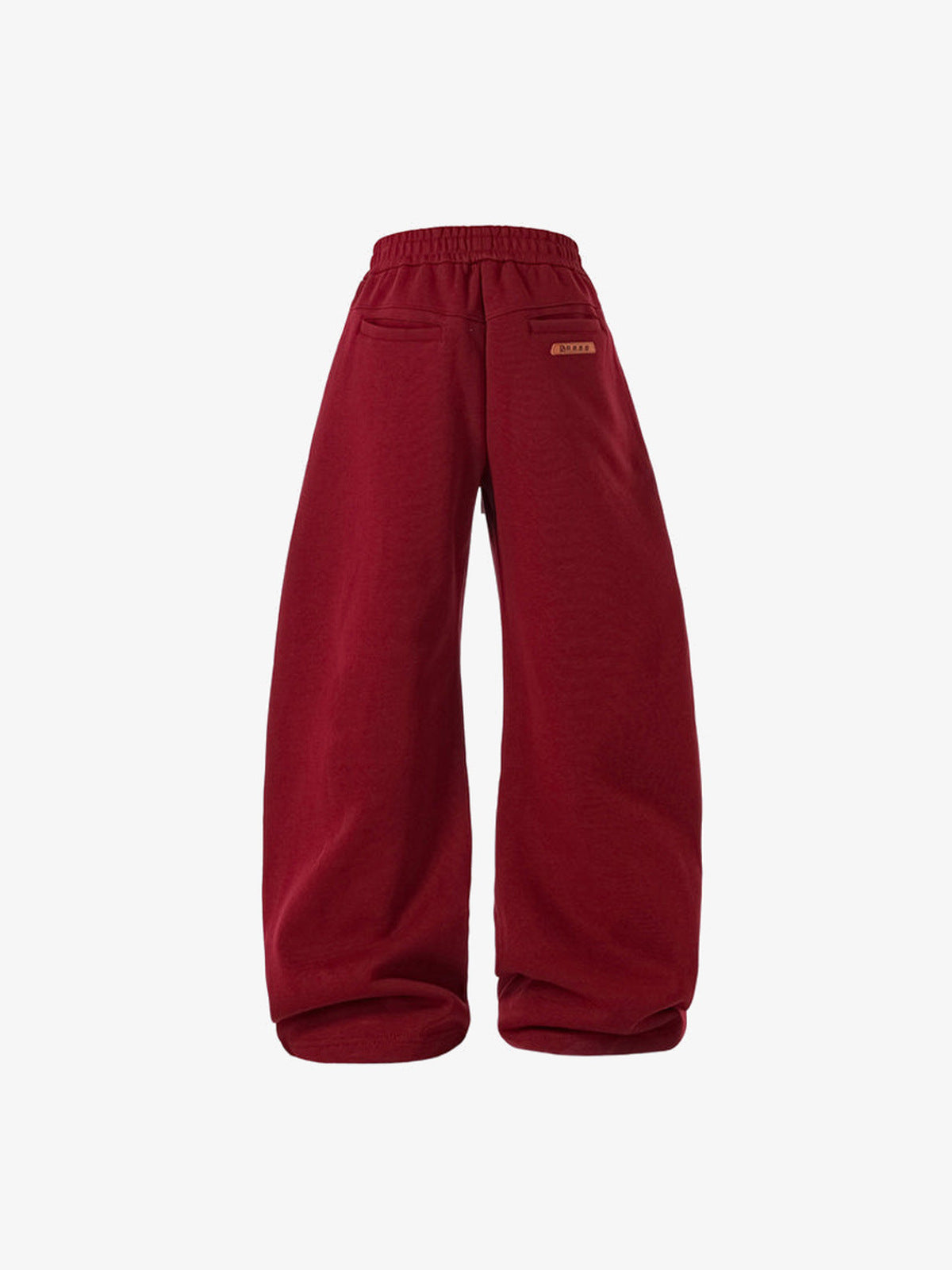 Contrast Panel Sweatpants in Red, Black and Navy – Red, back flat | XoKool