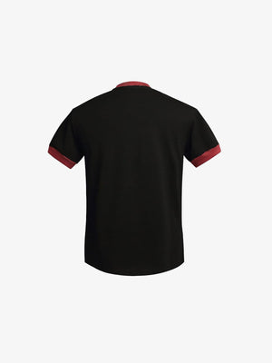 Contrast ringer tee – Black, back | XoKool