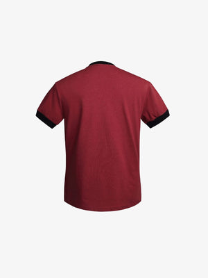 Contrast ringer tee – Red, back | XoKool