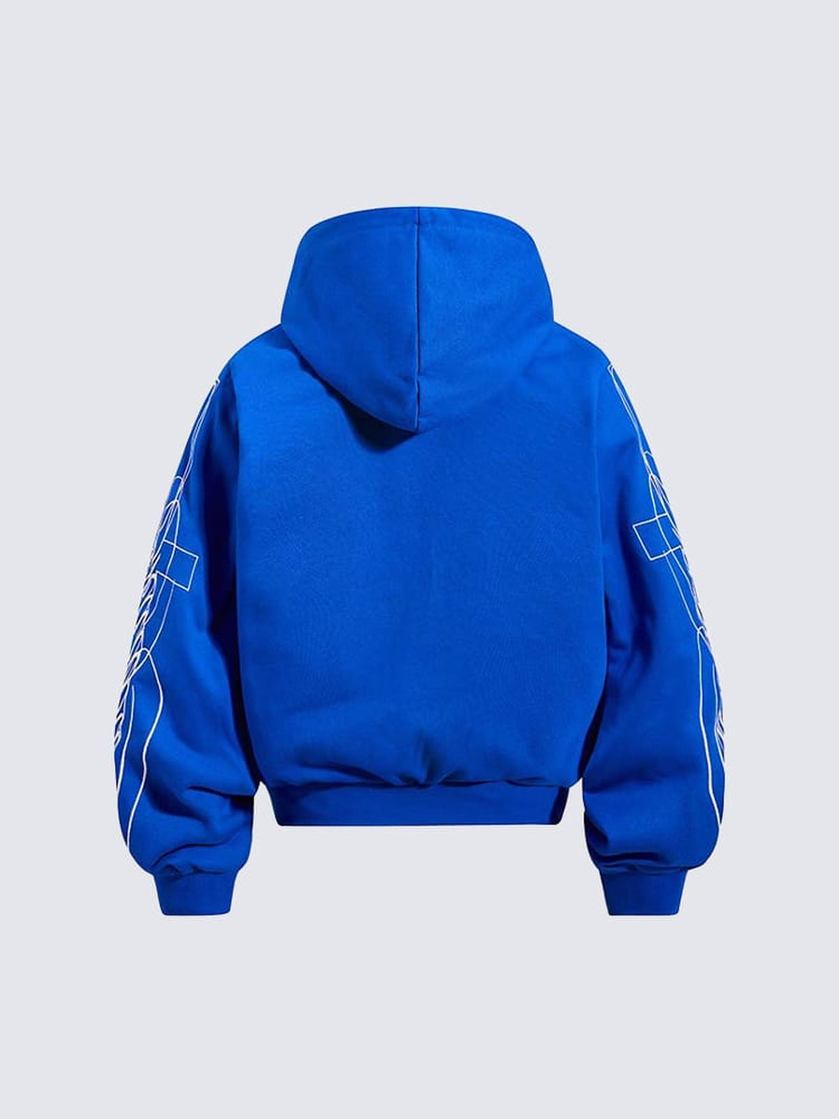 Skeleton Zip Hoodie – Königsblau, Rückansicht | XoKool