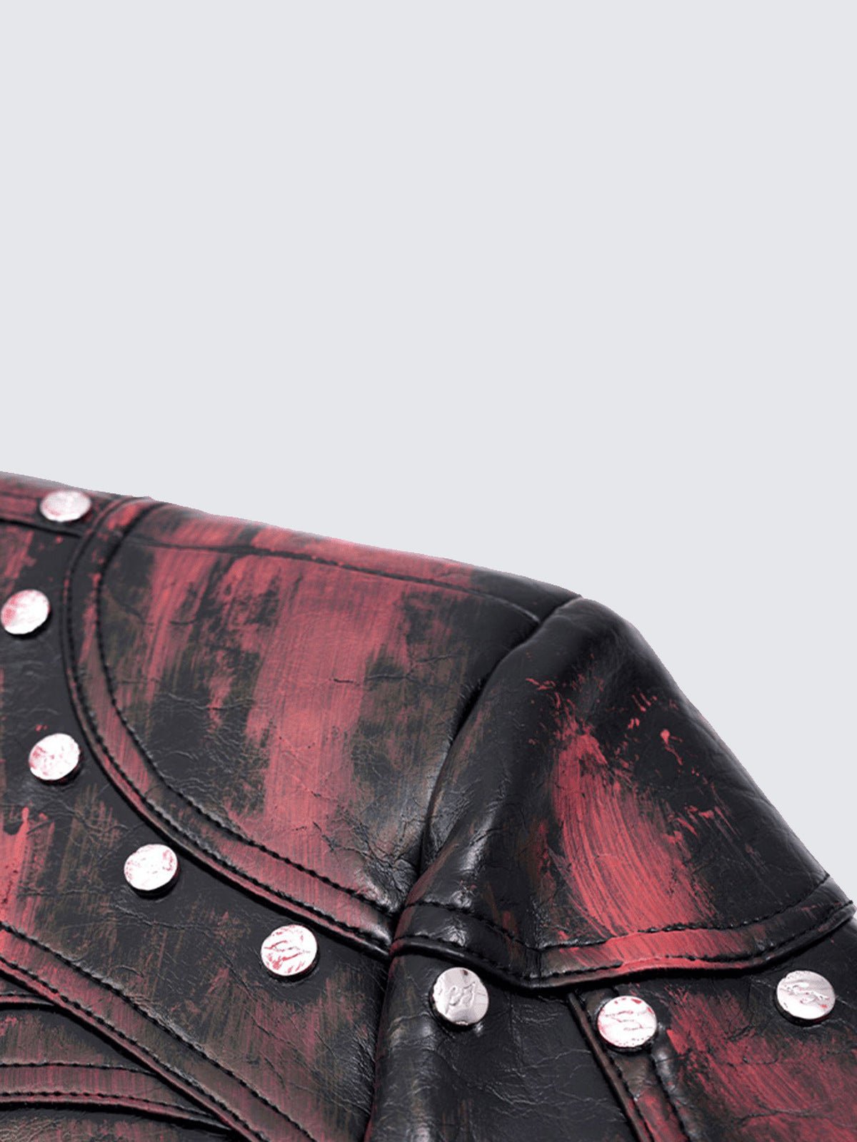 Studded racer jacket – studded shoulder close-up | XoKool