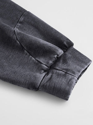 Washed Zip Hoodie Set – Nahaufnahme des Ärmelbündchens | XoKool