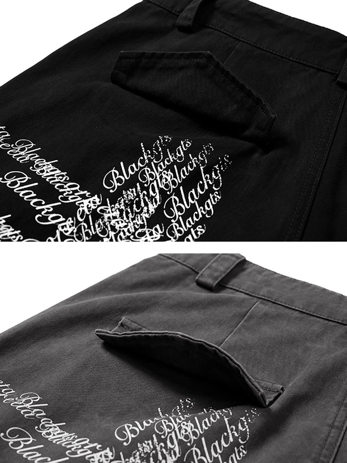Cross print cargo pants – Pocket and print close-up | XoKool