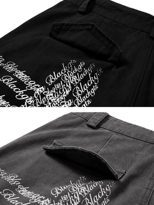 Cross print cargo pants – Pocket and print close-up | XoKool