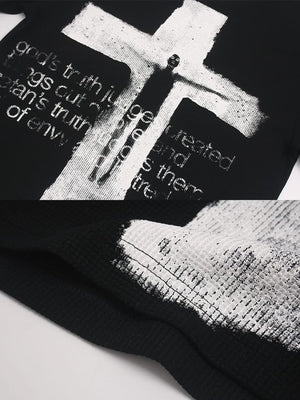 Cross T Shirt – print and fabric close-up | XoKool