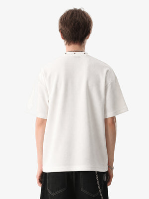 Cross T Shirt – White, on model back | XoKool