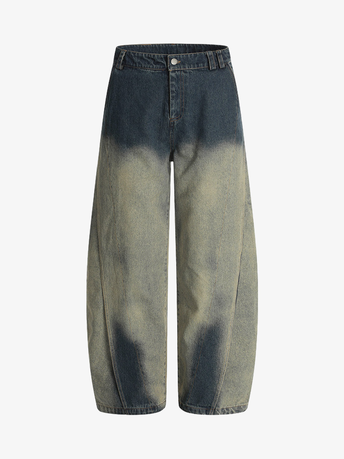 Vintage Washed Distressed Dyed Scimitar Jeans