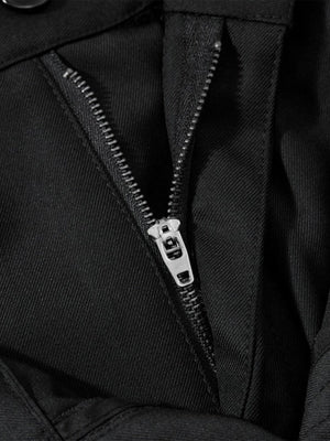 Double Waistband Panel Strap Barrel Pants - thumbnail 4