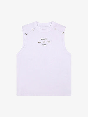 Waistcoat Embroidered Round Neck Vest - thumbnail 4