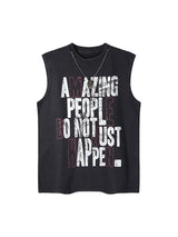 Graphic Lettering Chain Vest
