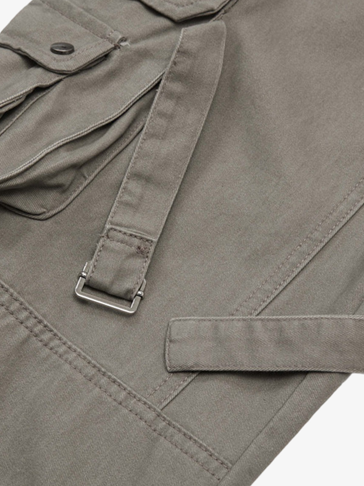 Multi-Pocket Cargo Flared Pants - image 6