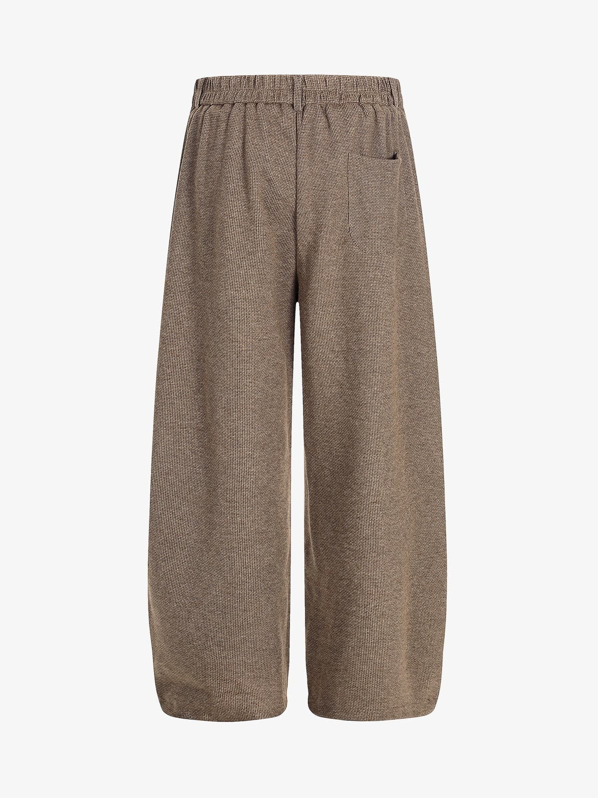 Casual Pleated Drape Stretch Barrel Pants