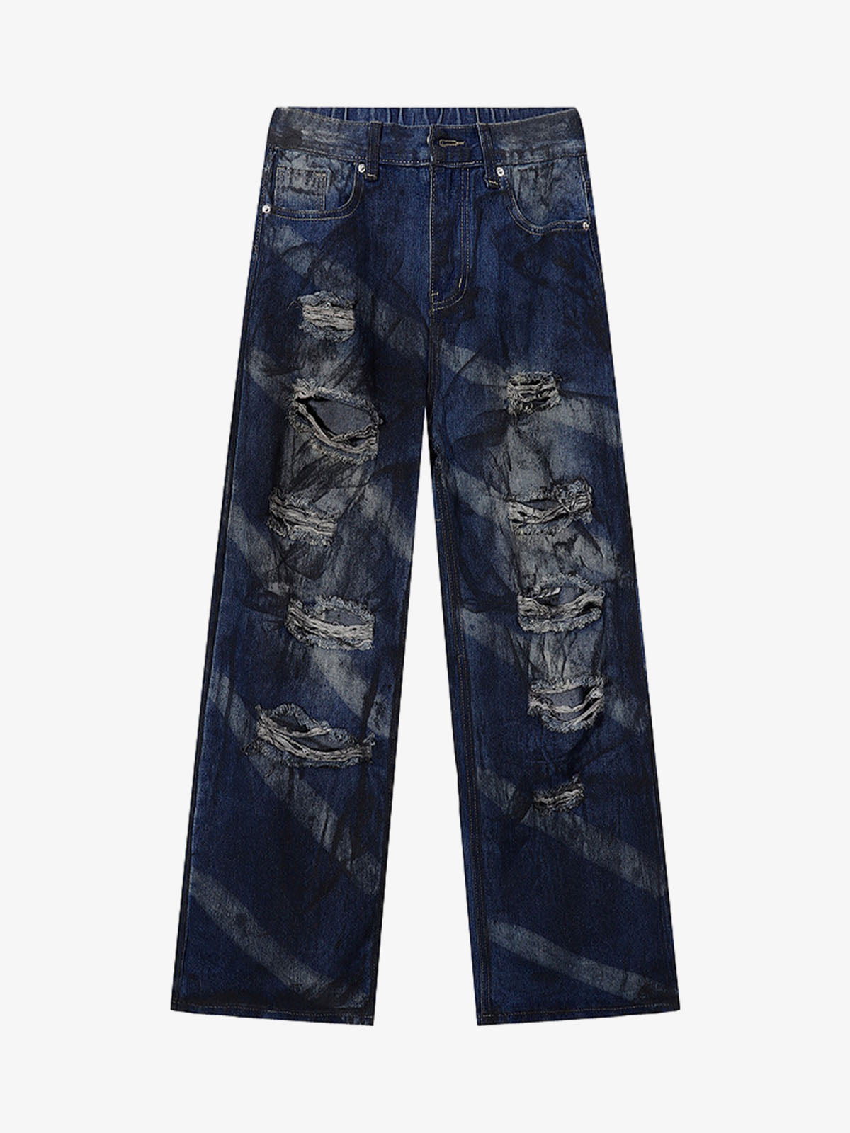 High Street Dirty Dyed Ripped Jeans