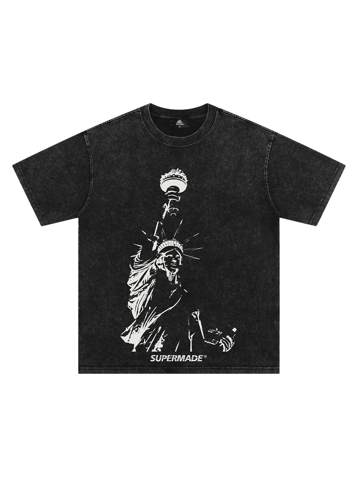 Orginal Lconic Statue Graphic T-Shirt - Washed Black