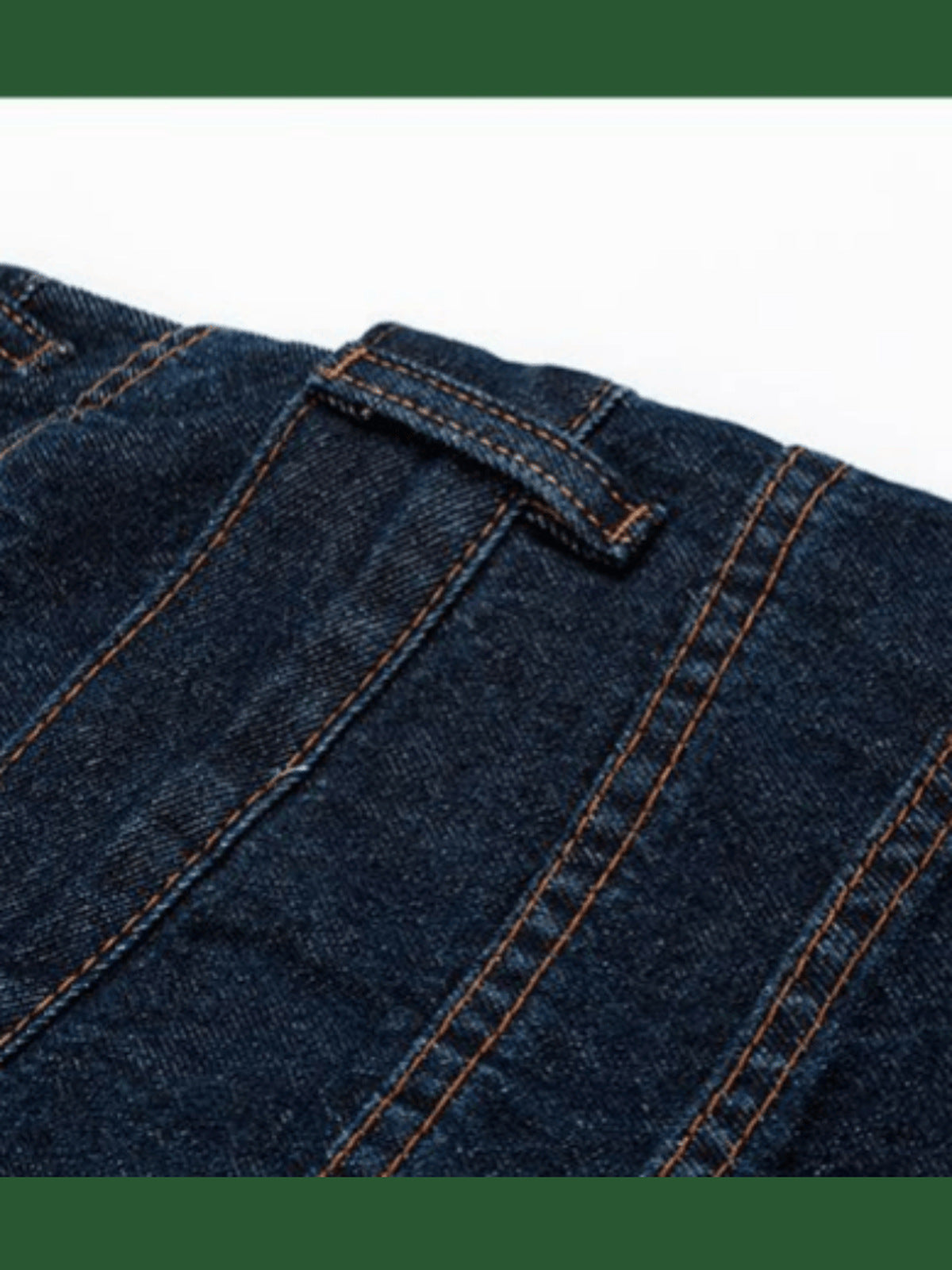 Jeansshorts mit doppeltem Bund – hinterer Bund, Nahaufnahme | XoKool