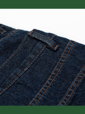 Jeansshorts mit doppeltem Bund – hinterer Bund, Nahaufnahme | XoKool