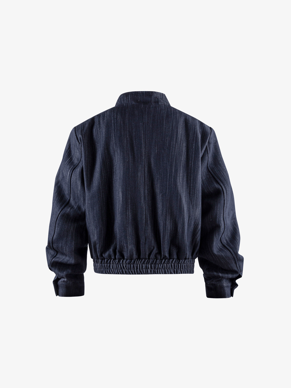 Dark Indigo Denim Harrington Jacket – Dark Indigo, back view | XoKool